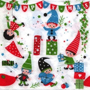 Serwetka do decoupage-skrzaty