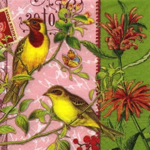Serwetka do decoupage-rajskie ptaki
