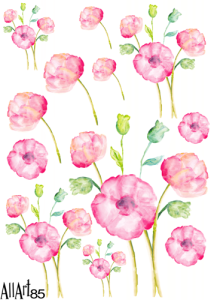Papier decoupage 210x297mm A4 - AllArt 85 - kwiaty 5488