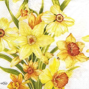 Serwetka do decoupage-żółte żonkile 6492