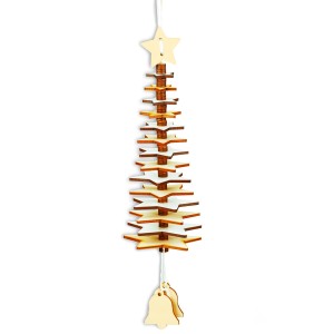 Deku – Ozdoba Choinka Świąteczna 3D Wisząca na sznurku 35x9 cm 