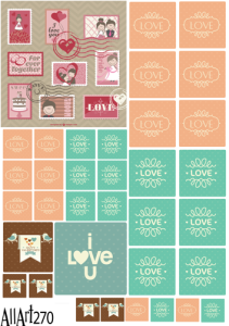 Papier decoupage 210x297mm A4 - AllArt 270- miłość 5771