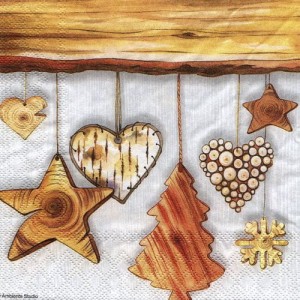 Serwetka do decoupage-zawieszki drewniane 6391