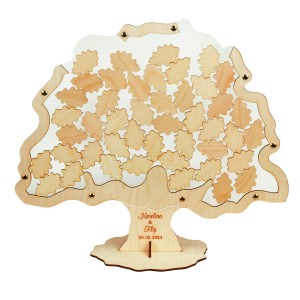 Deku – Księga gości weselnych Drzewo z listkami– Duże 740 x 632 x 284 mm