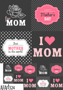 Papier decoupage 210x297mm A4 - AllArt 324 - Dzień Matki 5825