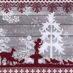Serwetka do decoupage-świąteczne motywy.