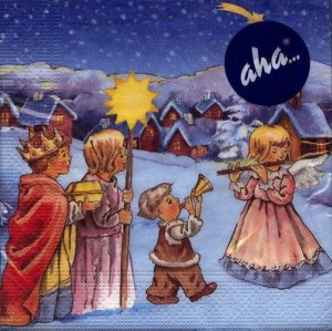 Serwetka do decoupage -kolędnicy 5371