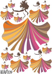 Papier decoupage 210x297mm A4 - AllArt 339 - tancerka 5840