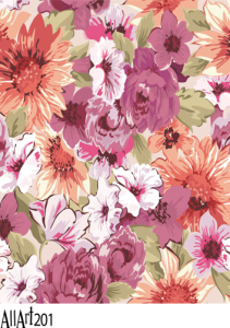 Papier decoupage 210x297mm A4 - AllArt 201 - kwiaty 5693