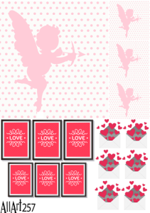 Papier decoupage 210x297mm A4 - AllArt 257 - miłość 5758