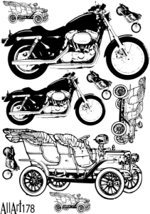 Papier decoupage 210x297mm A4 - AllArt 178 - motocykl 5671