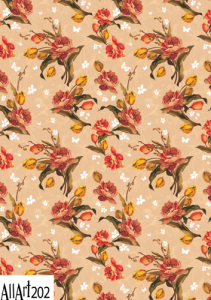 Papier decoupage 210x297mm A4 - AllArt 202 - kwiaty 5694