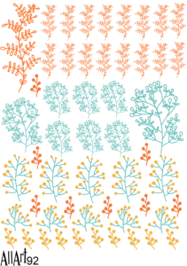 Papier decoupage 210x297mm A4 - AllArt 92 - rośliny 5495