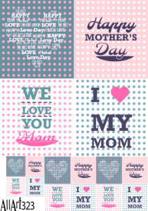 Papier decoupage 210x297mm A4 - AllArt 323 - Dzień Matki 5824