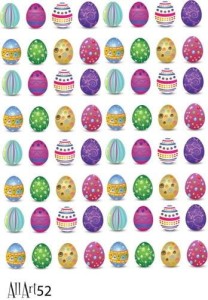 Papier decoupage 210x297mm A4 - AllArt 52 - Jajka wielkanocne, małe - AllArt 51 - Jajka wielkanocne 4764