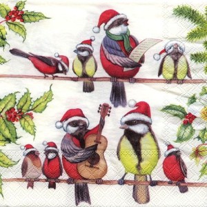 Serwetka do decoupage-ptasia orkiestra