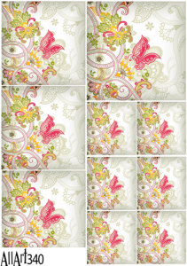 Papier decoupage 210x297mm A4 - AllArt 340 - motyl 5841