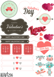 Papier decoupage 210x297mm A4 - AllArt 256 - miłość 5757