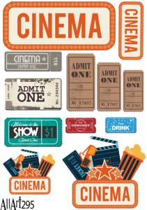 Papier decoupage 210x297mm A4 - AllArt 295 - kino 5796