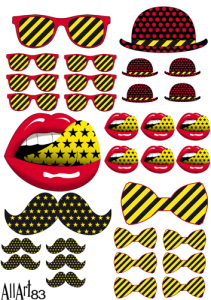 Papier decoupage 210x297mm A4 - AllArt 83 - rock&roll 5486