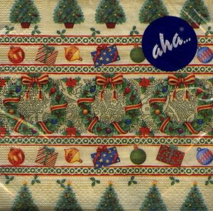 Serwetka do decoupage -stroiki, prezenty 5362