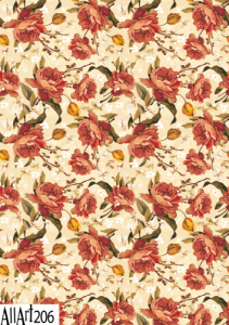 Papier decoupage 210x297mm A4 - AllArt 206 - kwiaty 5699