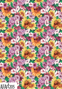 Papier decoupage 210x297mm A4 - AllArt 205 - kwiaty 5698
