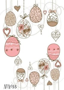 Papier decoupage 210x297mm A4 - AllArt 55 - Jajka wielkanocne 3 - AllArt 51 - Jajka wielkanocne 4767