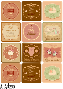 Papier decoupage 210x297mm A4 - AllArt 290 - dziecko 5791