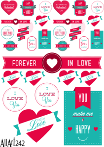 Papier decoupage 210x297mm A4 - AllArt 242- miłość 5740