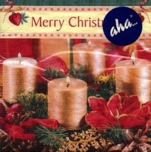 Serwetka do decoupage -świece, stroik 5367