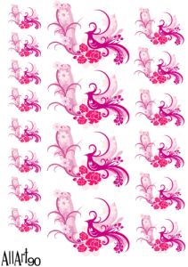 Papier decoupage 210x297mm A4 - AllArt 90 - paw 5492