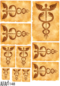 Papier decoupage 210x297mm A4 - AllArt 148 - symbol 5624