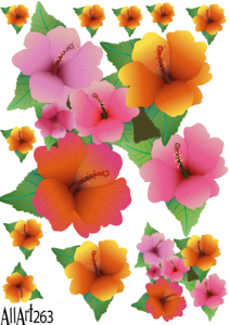 Papier decoupage 210x297mm A4 - AllArt 263 - kwiaty 5764