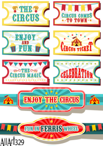 Papier decoupage 210x297mm A4 - AllArt 329 - cyrk 5830