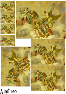 Papier decoupage 210x297mm A4 - AllArt 160 - anioły 5653