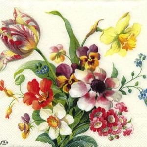 Serwetka do decoupage-wiosenny bukiet kwiatów 6503