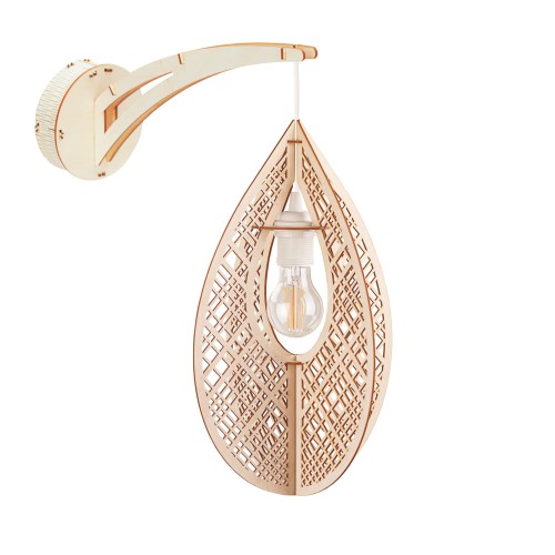 Deku - Balladyna Light Kinkiet Lampa wisząca dekoracyjna drewniana Biała oprawka.jpg