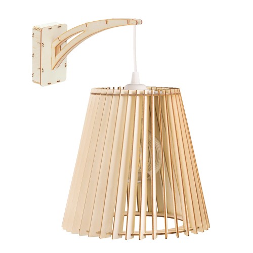 Deku - Anatola Kinkiet Lampa ścienna dekoracyjna drewniana Biała oprawka.jpg