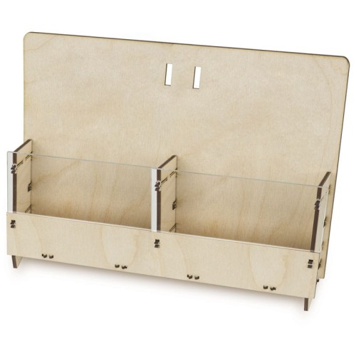 Deku Drewniany stojak na ulotki A4 x2 + akryl -podwojny.jpg