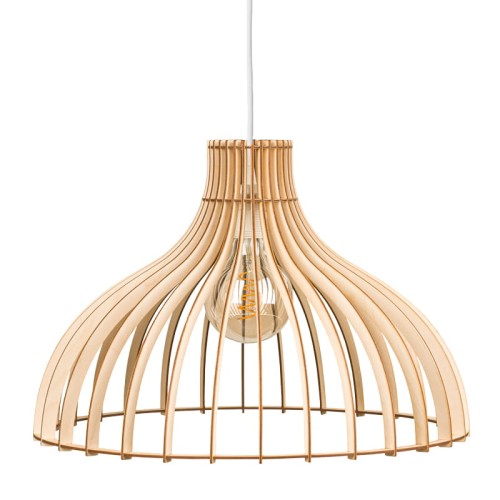 Deku - Olimpia Lampa wisząca dekoracyjna drewniana Biała oprawka L576223 2.jpg