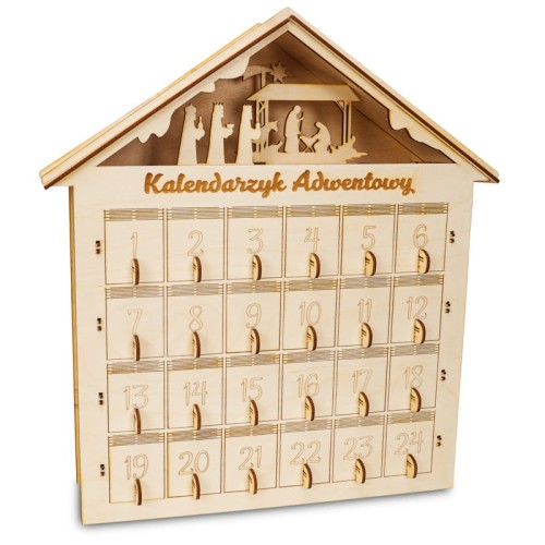 Deku - Kalendarz adwentowy drewniany z grawerunkiem 38x39x9 cm 3.jpg