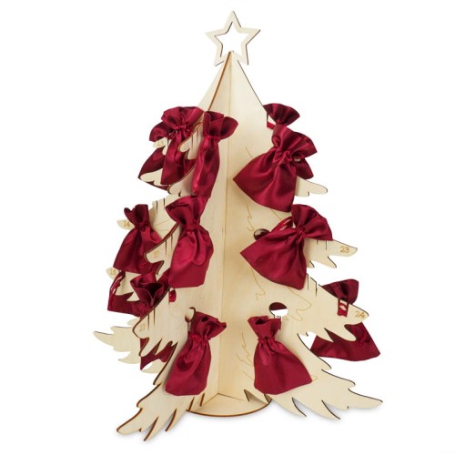 Deku - Kalendarz adwentowy Choinka + 24 woreczki na drobiazgi 51x40 cm.jpg