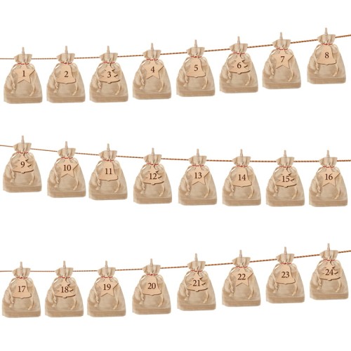 Deku - Kalendarz adwentowy 24 Woreczki lniane na drobiazgi 4,5m.jpg