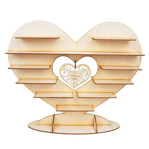 Deku - Stojak na Praliny Ferrero Rocher Prezent na Ślub Serce 40x33 cm  2.jpg
