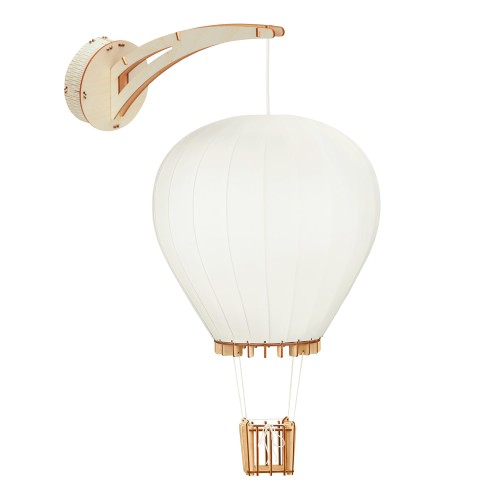 Deku Balon Kinkiet Lampa ścienna dekoracyjna drewniana Biała oprawka.jpg