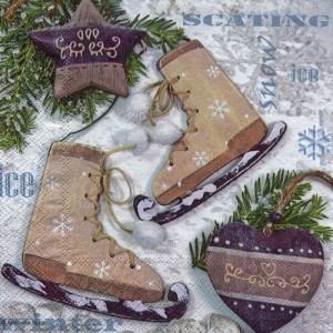 Serwetka do decoupage-łyżwy