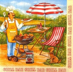 Serwetka do decoupage - Grill