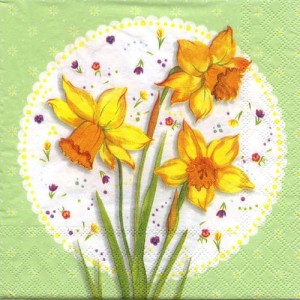 Serwetka do decoupage -żonkile 5950