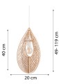 Deku - Balladyna Light Kinkiet Lampa wisząca dekoracyjna drewniana Biała oprawka  4.jpg